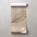 SELBSTKLEBENDE TAPETE MINIMALISTISCHES BEIGES BLATT - TAPETEN BLÄTTER - TAPETEN