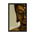 POSTER BRONZEKOPF VON BUDDHA - FENG SHUI - POSTER