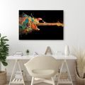 WANDBILD GITARRE IM BUNTEN WIRBEL - MUSIKBILDER - BILDER