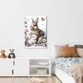 WANDBILD SÜSSE HÄSCHEN ZWISCHEN BLUMEN - 🔥 TOTALAUSVERKAUF