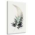CANVAS PRINT FERN LEAF WITH A TOUCH OF MINIMALISM - PICTURES OF TREES AND LEAVES - PICTURES
