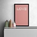 POSTER MIT EINFACHER AUFSCHRIFT LOVE - MOTIVE AUS UNSERER WERKSTATT - POSTER