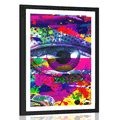 AFFICHE AVEC MONTURE OEIL HUMAIN POP-ART - POP ART - AFFICHES