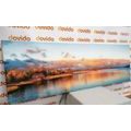 CANVAS PRINT SUNSET OVER THE LAKE - PICTURES OF NATURE AND LANDSCAPE - PICTURES