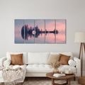 5-TEILIGES WANDBILD GITARRE IN DER LANDSCHAFT - MUSIKBILDER - BILDER