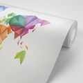TAPET AUTOADEZIV HARTĂ A LUMII COLORATĂ ÎN STIL ORIGAMI - TAPETURI - 🔥 REDUCERE TOTALÃ 🔥