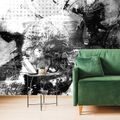 SELF ADHESIVE WALLPAPER GRAPHIC BLACK AND WHITE PAINTING - SELF-ADHESIVE WALLPAPERS - WALLPAPERS