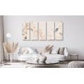 5-PIECE CANVAS PRINT VINTAGE STILL LIFE WITH A BUTTERFLY - VINTAGE AND RETRO PICTURES - PICTURES