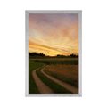 AFFICHE COUCHER DE SOLEIL SUR LE PAYSAGE - NATURE - AFFICHES