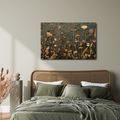 WANDBILD BLÜHENDER GARTEN AUF LEINWAND - BILDER BLUMEN - BILDER