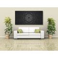 CANVAS PRINT ORNAMENTAL MANDALA IN BLACK AND WHITE - BLACK AND WHITE PICTURES - PICTURES