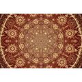 CANVAS PRINT DECORATIVE MANDALA WITH LACE IN BURGUNDY COLOR - PICTURES FENG SHUI - PICTURES