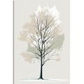 CANVAS PRINT MINIMALISTIC TREE - PICTURES OF TREES AND LEAVES - PICTURES