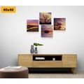 CANVAS PRINT SET NATURE FULL OF ROMANTIC COLORS - SET OF PICTURES - PICTURES