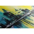 CANVAS PRINT OIL PAINTING OF A CITY - PICTURES OF CITIES - PICTURES
