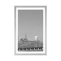 POSTER WITH MOUNT SKYSCRAPERS IN NEW YORK CITY IN BLACK AND WHITE - BLACK AND WHITE - POSTERS