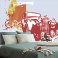 SELF ADHESIVE WALLPAPER RETRO CAR WITH AN ABSTRACTION - SELF-ADHESIVE WALLPAPERS{% if product.category.pathNames[0] != product.category.name %} - WALLPAPERS{% endif %}