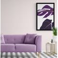 POSTER PURPLE MONSTERA LEAVES - MOTIFS FROM OUR WORKSHOP - POSTERS