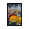 AFFICHE FRUITS DANS L'EAU - AVEC UN MOTIF DE CUISINE - AFFICHES