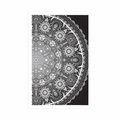 POSTER DECORATIVE MANDALA WITH A LACE IN BLACK AND WHITE - FENG SHUI - POSTERS