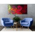 CANVAS PRINT ABSTRACT PASTEL LEAVES - ABSTRACT PICTURES - PICTURES