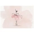 SELBSTKLEBENDE TAPETE ELEGANTE BALLERINA IM ROSA ROCK - TAPETEN MIT MENSCHEN UND PROMIS - TAPETEN