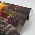 WALL MURAL CHEESE VARIATIONS ON A BOARD - WALLPAPERS FOOD AND DRINKS - WALLPAPERS