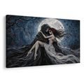 WANDBILD DUNKLE UMARMUNG IM MONDSCHEIN - HALLOWEEN- UND HORROR-BILDER - BILDER