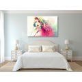 CANVAS PRINT WATERCOLOR FEMALE PORTRAIT - PICTURES OF WOMEN - PICTURES