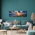 OBRAZ TICHO MEZI VLNAMI A TRÁVOU - OBRAZY VÝCHOD A ZÁPAD SLUNCE - OBRAZY