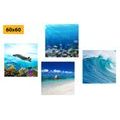 CANVAS PRINT SET SEA WORLD - SET OF PICTURES - PICTURES