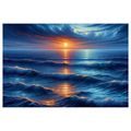 OBRAZ ZÁPAD SLUNCE NAD OCEÁNEM - OBRAZY VÝCHOD A ZÁPAD SLUNCE - OBRAZY