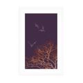 POSTER WITH MOUNT BIRDS FLYING OVER A TREE - MOTIFS FROM OUR WORKSHOP - POSTERS