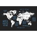 CANVAS PRINT MAP OF THE WORLD IN A MODERN DESIGN - PICTURES OF MAPS - PICTURES