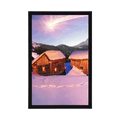 POSTER SNOWY MOUNTAIN VILLAGE - NATURE - POSTERS