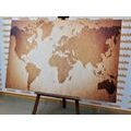 CANVAS PRINT VINTAGE WORLD MAP - PICTURES OF MAPS{% if product.category.pathNames[0] != product.category.name %} - PICTURES{% endif %}