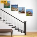 CANVAS PRINT SET BEAUTIFUL TOWN BY THE SEA - SET OF PICTURES - PICTURES