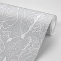 SELF ADHESIVE WALLPAPER MAGICAL LEAVES IN GRAY VERSION - SELF-ADHESIVE WALLPAPERS - WALLPAPERS