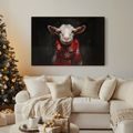 OBRAZ VÁNOČNÍ KOZA S ŠÁLOU - VÁNOČNÍ A ZIMNÍ OBRAZY - OBRAZY