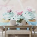 SELBSTKLEBENDE FOTOTAPETE BUNTE SÜSSE CUPCAKES - SELBSTKLEBENDE TAPETEN - TAPETEN