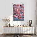 CANVASTAVLA SKIRA GRENAR MED ROSA BLOMMOR - BLOMTAVLOR - TAVLOR