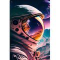 WANDBILD GEHEIMNISVOLLES PROFIL EINES RAUMFAHRERS - WANDBILDER ASTRONAUT - BILDER