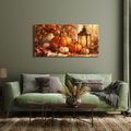 QUADRO SU TELA – COMPOSIZIONE AUTUNNALE ALLA FINESTRA - QUADRI HALLOWEEN E HORROR - STAMPE E QUADRI