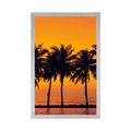 POSTER SUNSET OVER PALM TREES - NATURE - POSTERS