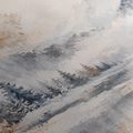 TABLEAU SUR TOILE – VALLÉE BRUMEUSE EN PAYSAGE HIVERNAL - TABLEAUX DE MONTAGNE - TABLEAUX