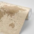 SELF ADHESIVE WALLPAPER BEAUTIFUL VINTAGE WORLD MAP - SELF-ADHESIVE WALLPAPERS - WALLPAPERS