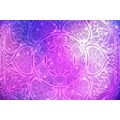 CANVAS PRINT INDIAN MANDALA WITH A GALACTIC BACKGROUND - PICTURES FENG SHUI - PICTURES