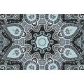 CANVAS PRINT MANDALA WITH AN INDIAN THEME IN LIGHT BLUE - PICTURES FENG SHUI - PICTURES