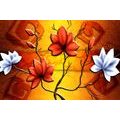 CANVAS PRINT FLOWERS IN ETHNIC STYLE - PICTURES - 🔥 TOTAL SALE 🔥