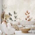 FOTOTAPETA NEŽNI AKVARELNI JESENSKI LISTI - TAPETE LISTI - TAPETE